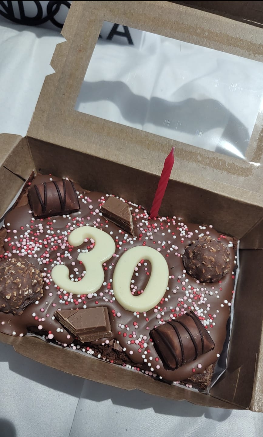 Customer photo review of Mini birthday brownie