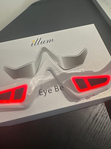 Customer photo review of Dark Circles Red Light Glasses