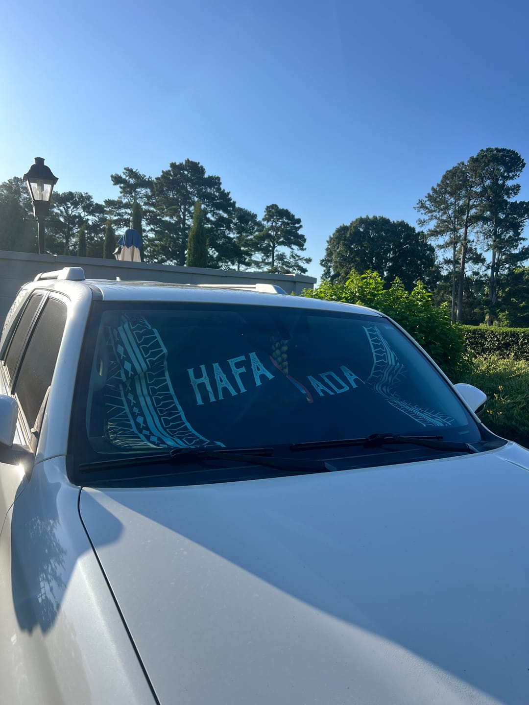 Customer photo review of Hafa Adai Saipan CNMI Black Car Sun Shade