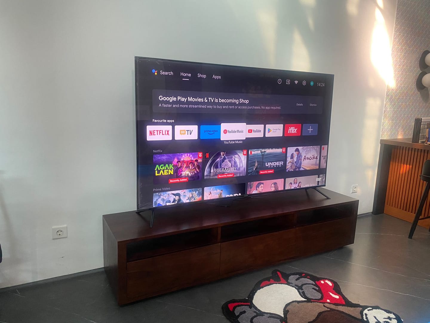 Customer photo review of Custom-Made | 180 cm Solid Teak Wood TV Stand
