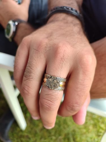 Customer photo review of BAGUE VIKING GERI ET FREKI (BRONZE MASSIF)