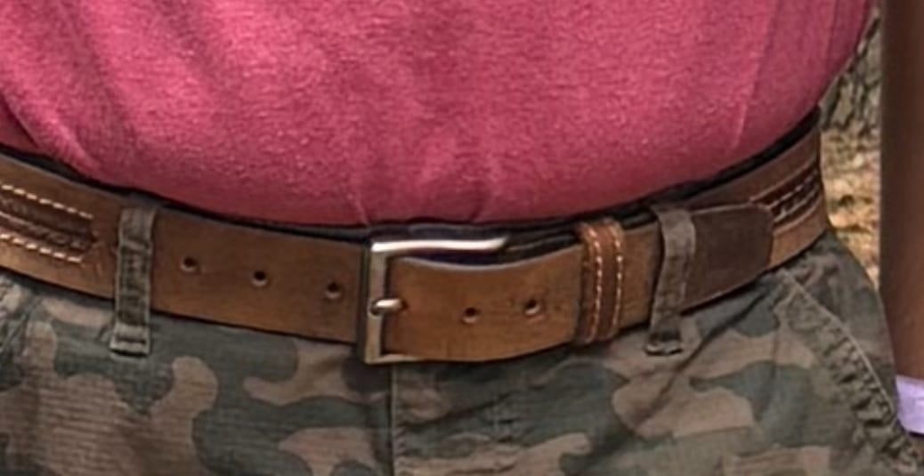 Customer photo review of Brown Arrow Patterned 100% Real Distressed Leather Belt
