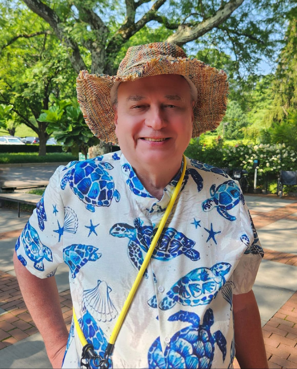Customer photo review of Rainbow Woven Hemp Hat