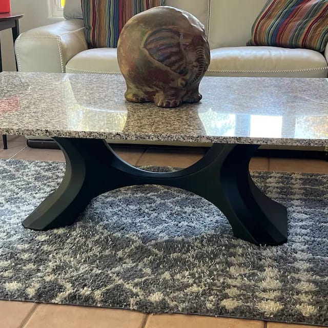 Customer photo review of Coffee Table Base 208 Haru 16H Modern Handmade Furniture