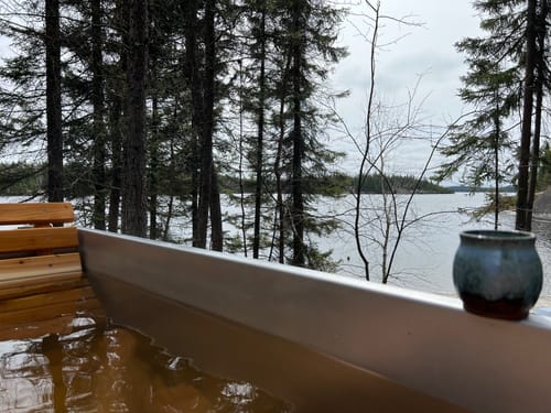 Customer photo review of Wood Burning Hot Tub