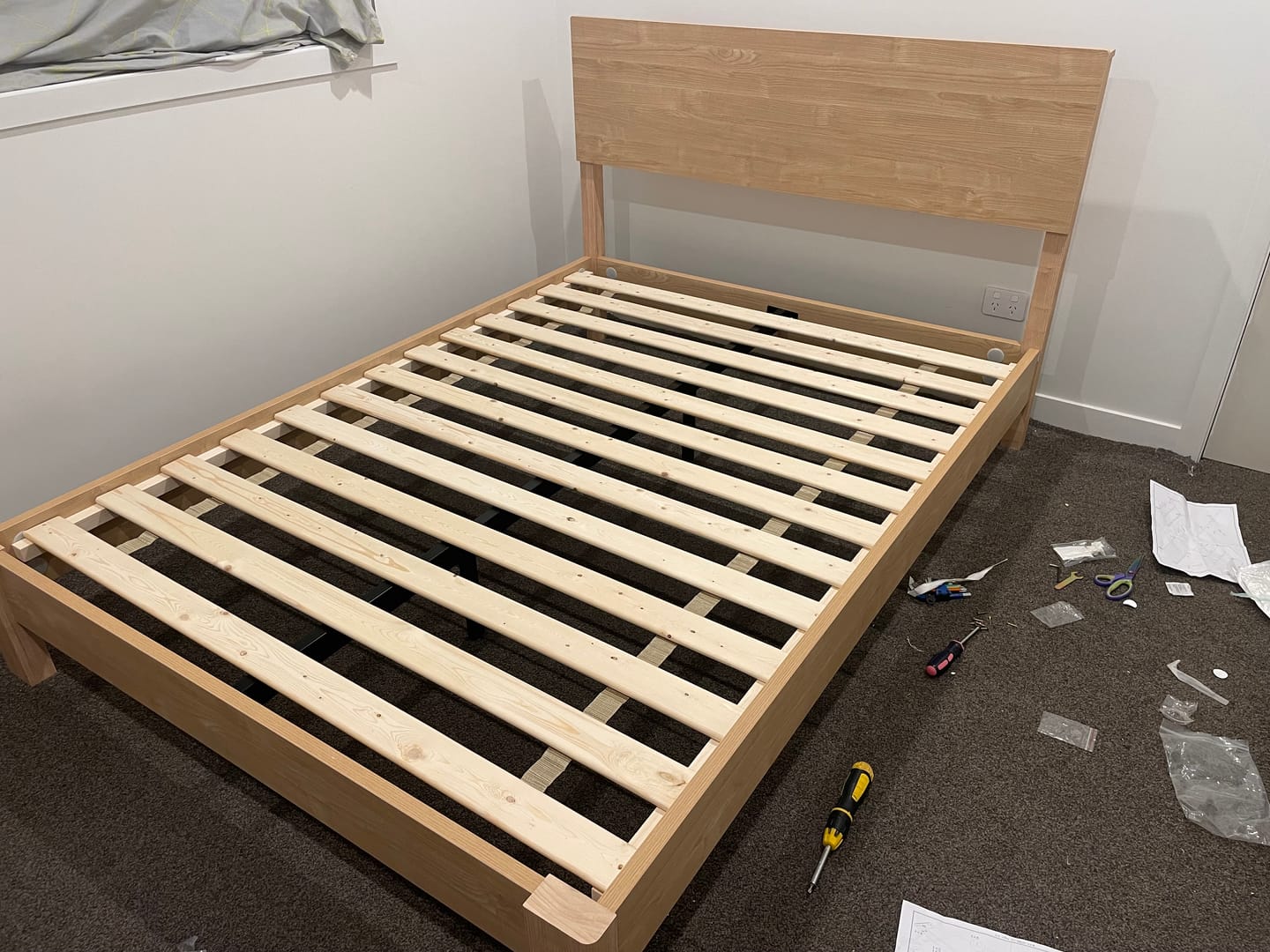 Customer photo review of Modena Bed Frame, Oak, Double