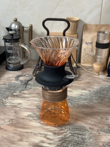 Customer photo review of Smart V60 Brewed Coffee Set Includes Glass Drip Filter Cup