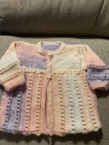 Customer photo review of Baby Mystery Knitting Box