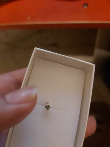 Customer photo review of נזם אמילי זהב 14 קראט