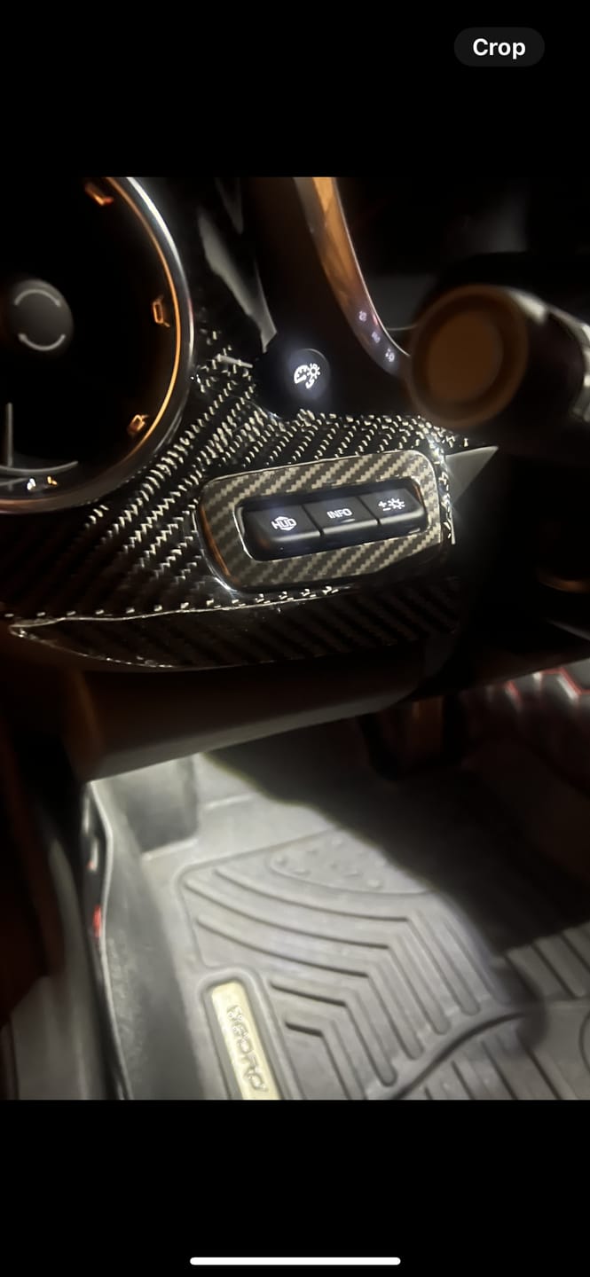 Customer photo review of 2016-2024 Chevy Camaro Real Carbon Fiber Driver Side Dash Overlay