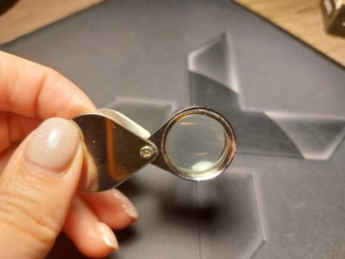 Customer photo review of Loupe de poche pliable