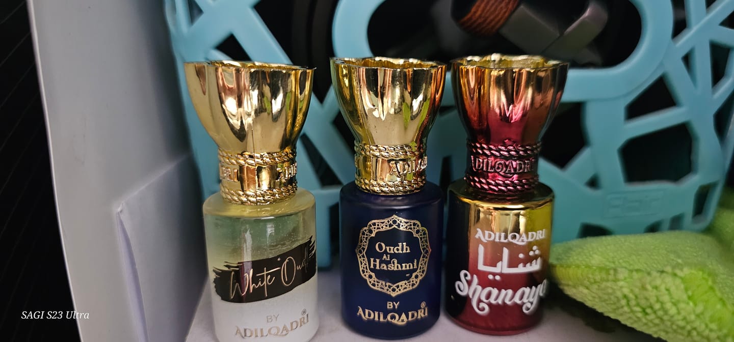 Customer photo review of 3 Pcs Attar Set Shanaya, White Oudh And Oudh Al Hashmi 5.5 Ml Each