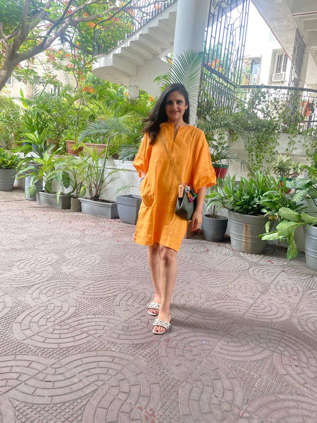 Customer photo review of Zeenat Dress - Mango Linen