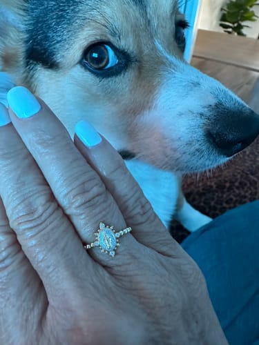 Customer photo review of Lady Lourdes Ring in Silver/Gold