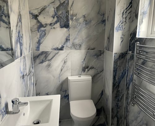 Customer photo review of Nuie Eden 500mm Floorstanding 2-Door Vanity Unit & Mid-Edge Basin - Gloss White