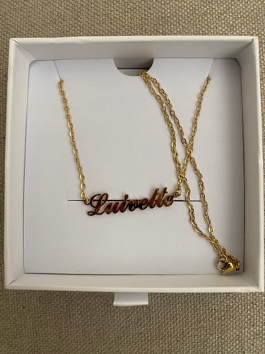 Customer photo review of Personalized Name Necklace