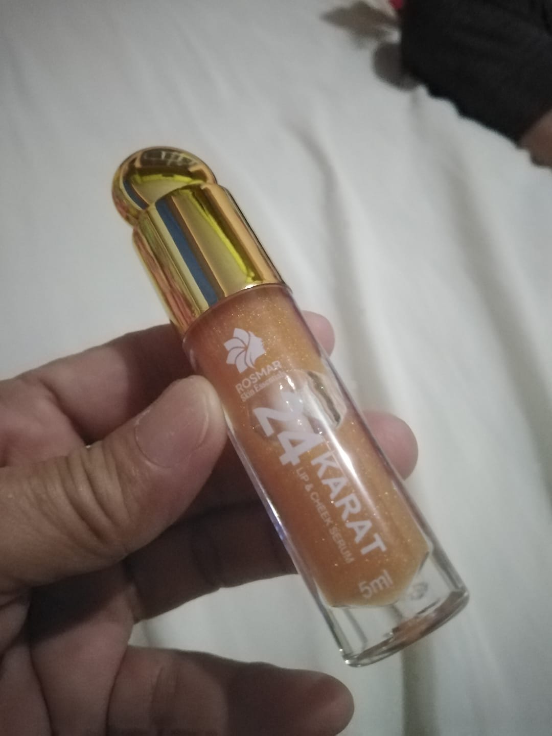 Customer photo review of ROSMAR COSMETICS 24 KARAT LIP & CHEEK SERUM