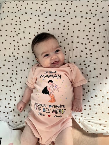 Customer photo review of Meilleurs parents - Body bébé personnalisé pour la fête des mères et la fête des pères