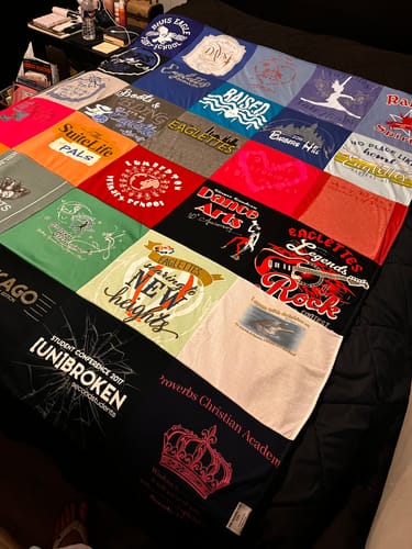 T-shirt quilt featuring eagles by Natalie from TX