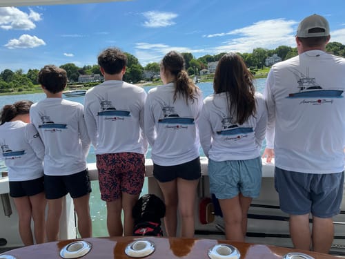 Customer photo review of Custom Kiss-Cut Boat Stickers