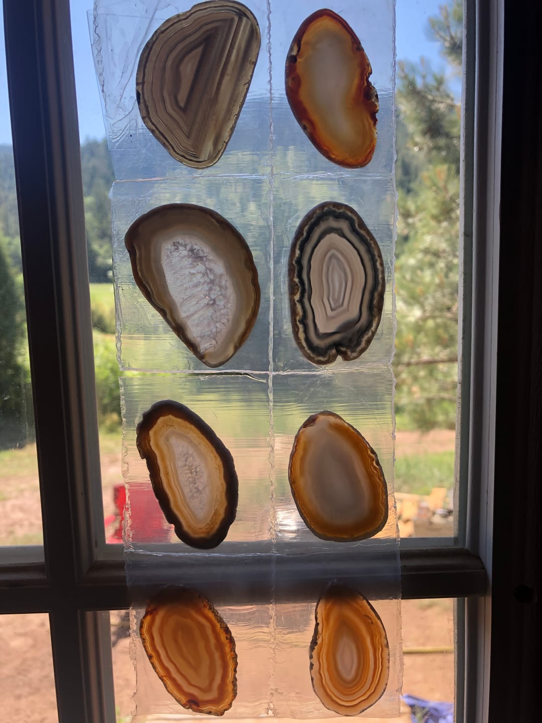 Customer photo review of Polished Natural Agate slices, No drilled pendant hole, 10 slices Model #5052NANO