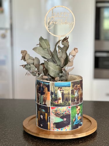 Customer photo review of Photo Collage - Custom Edible Icing Image