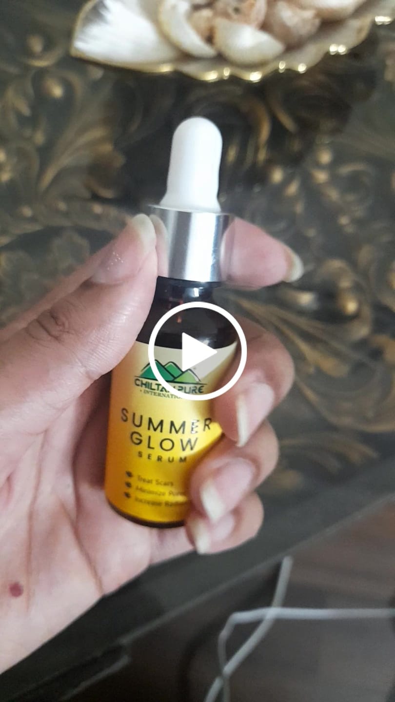 Customer video review of Summer Glow Serum - Brightens Skin, Minimize Pores, Fades Hyperpigmentation & Even Skin Tone