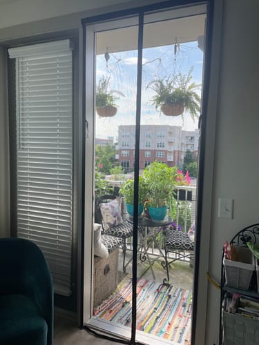 Customer photo review of Magnetic Screen Door Fits Doors up to 36" x 96"