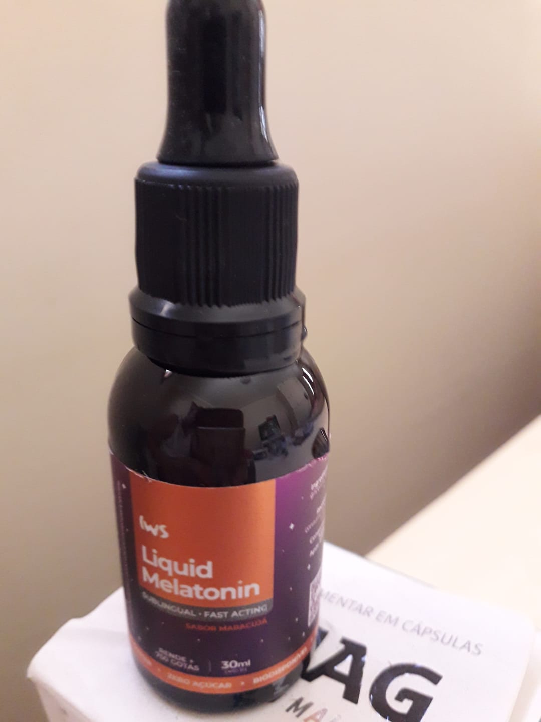Customer photo review of Melatonina Líquida IWS 30ml Maracujá 750 gotas