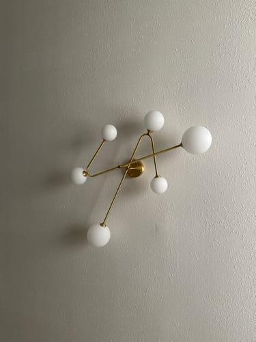 Customer photo review of Frosted Bubble Linear Sputnik Semi Flush Mount