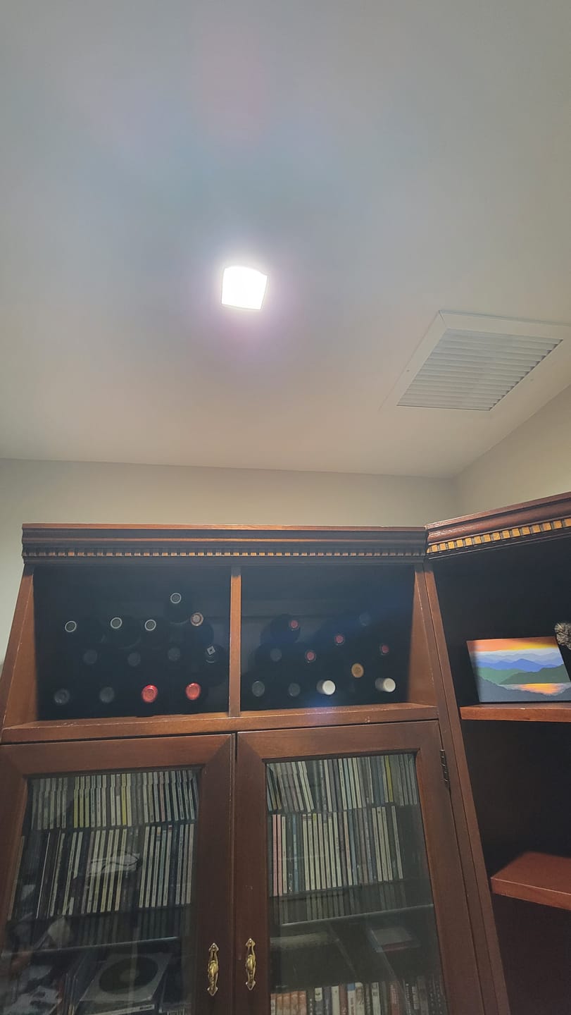 Customer photo review of 4" Square LED Downlight, 10W, 5CCT Changeable: 2700K/3000K/3500K/4000K/5000K, 120V AC, Baffle Aluminum Trim, Damp Rated