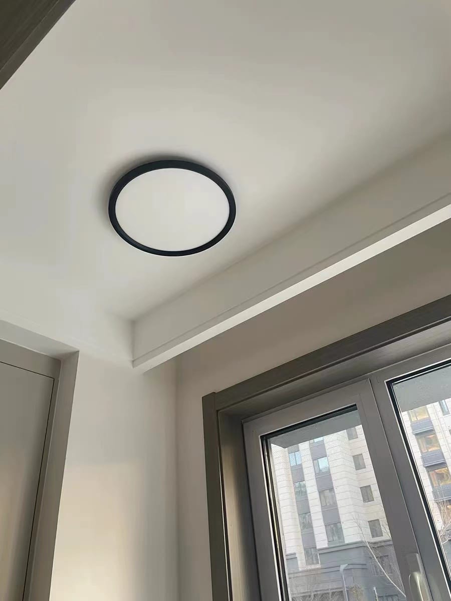 Customer photo review of WOMO Flat Round Flush Mount Ceiling Light-WM1024