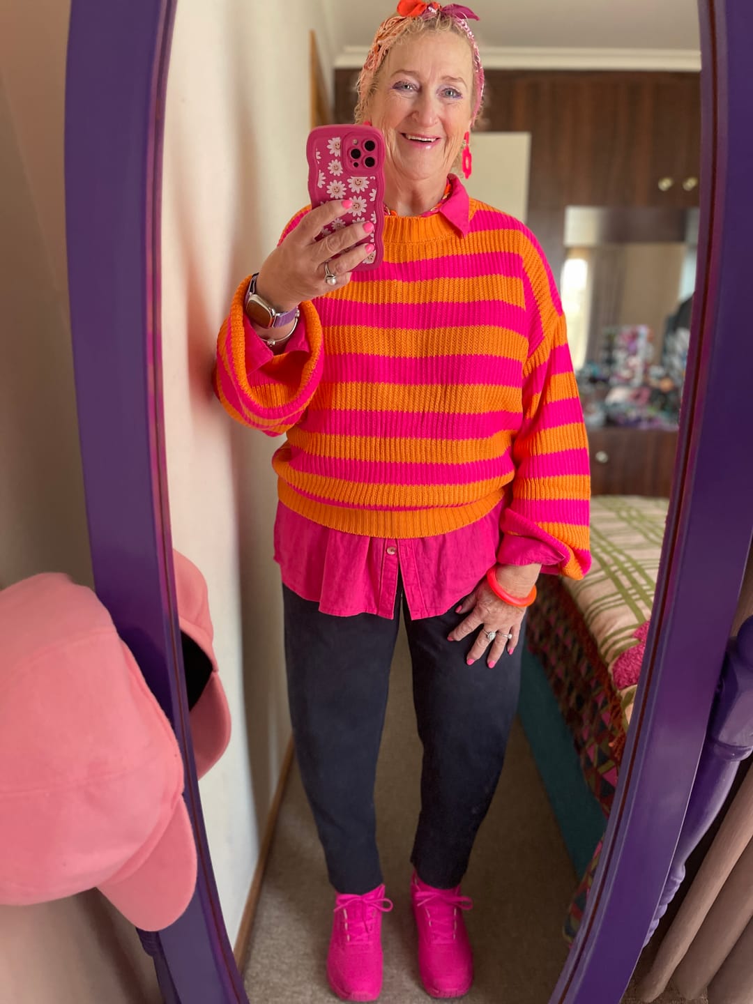 Customer photo review of 3/4 Brunch Pants - Navy