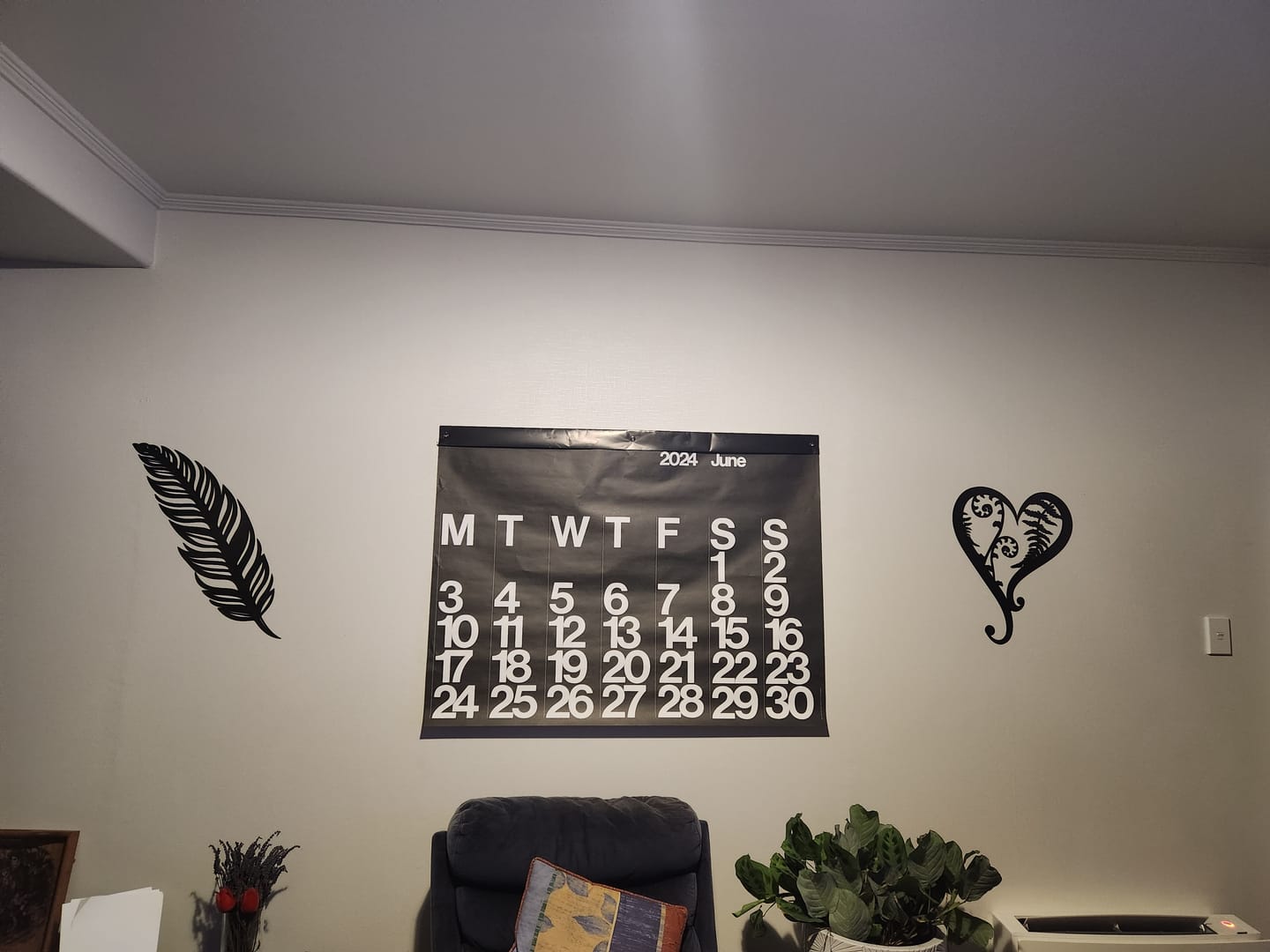 Customer photo review of Fern & Koru Heart Wall Art