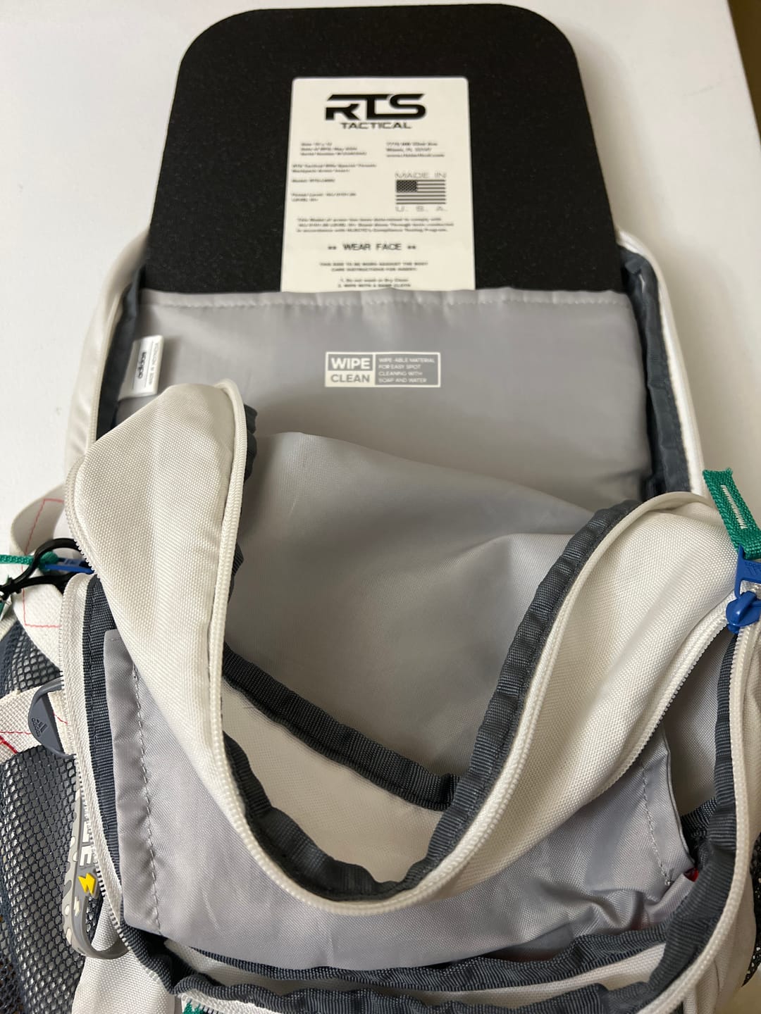 Customer photo review of RTS Tactical Rifle Special Threats Backpack NIJ 0101.06 Level III+ Armor Insert