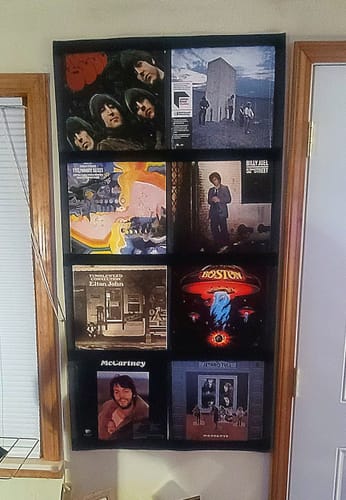 Customer photo review of 12" Vinyl Record Display Frame - LP Wall Storage