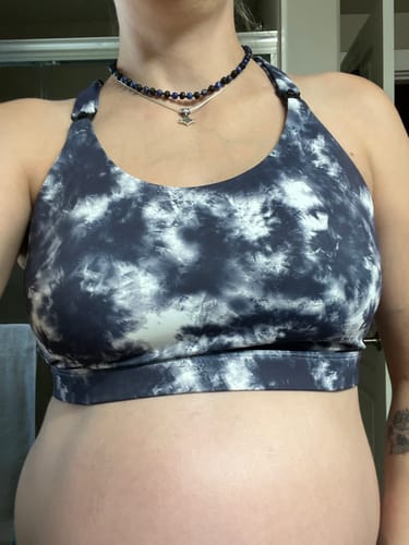 Customer photo review of Ultra Comfort Active Nursing Bra - FIXED PADS (Gray Tie Dye)