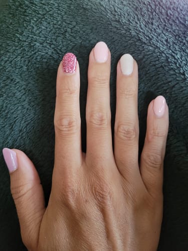 Customer photo review of Pink Lemonade Dipping Powder