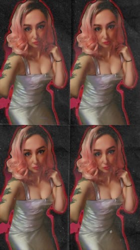 Customer photo review of PRE-ORDER - Jawbreaker Wiggle Dress in Silver Laminate - Vixen by Micheline Pitt