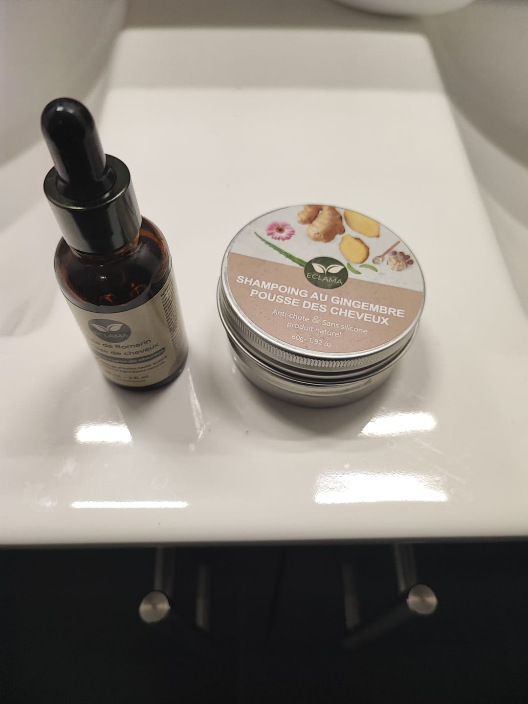 Customer photo review of Shampoing Solide Gingembre Anti chute & Pousse de cheveux - ECLAMA