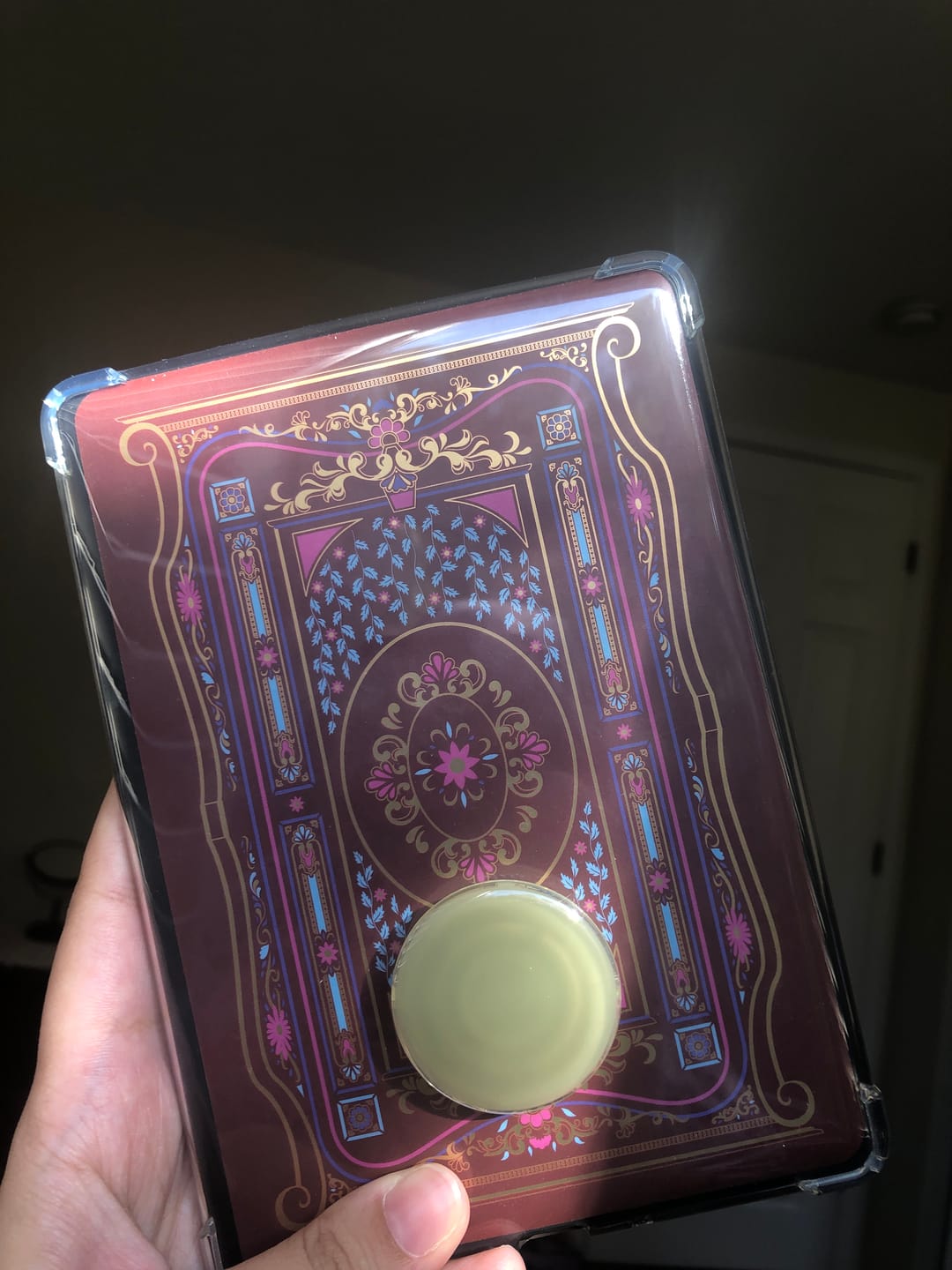 Customer photo review of Kindle Sticker Inserts - Literati Crimson