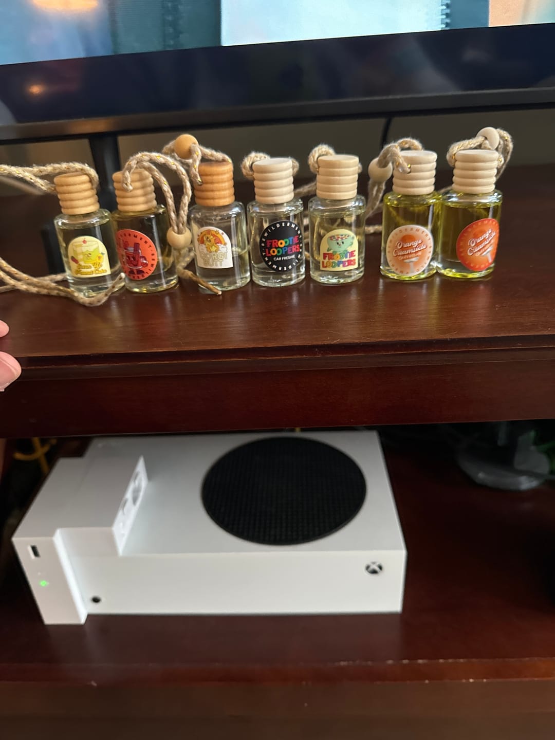 Customer photo review of Orange Creamsicle Car Freshie