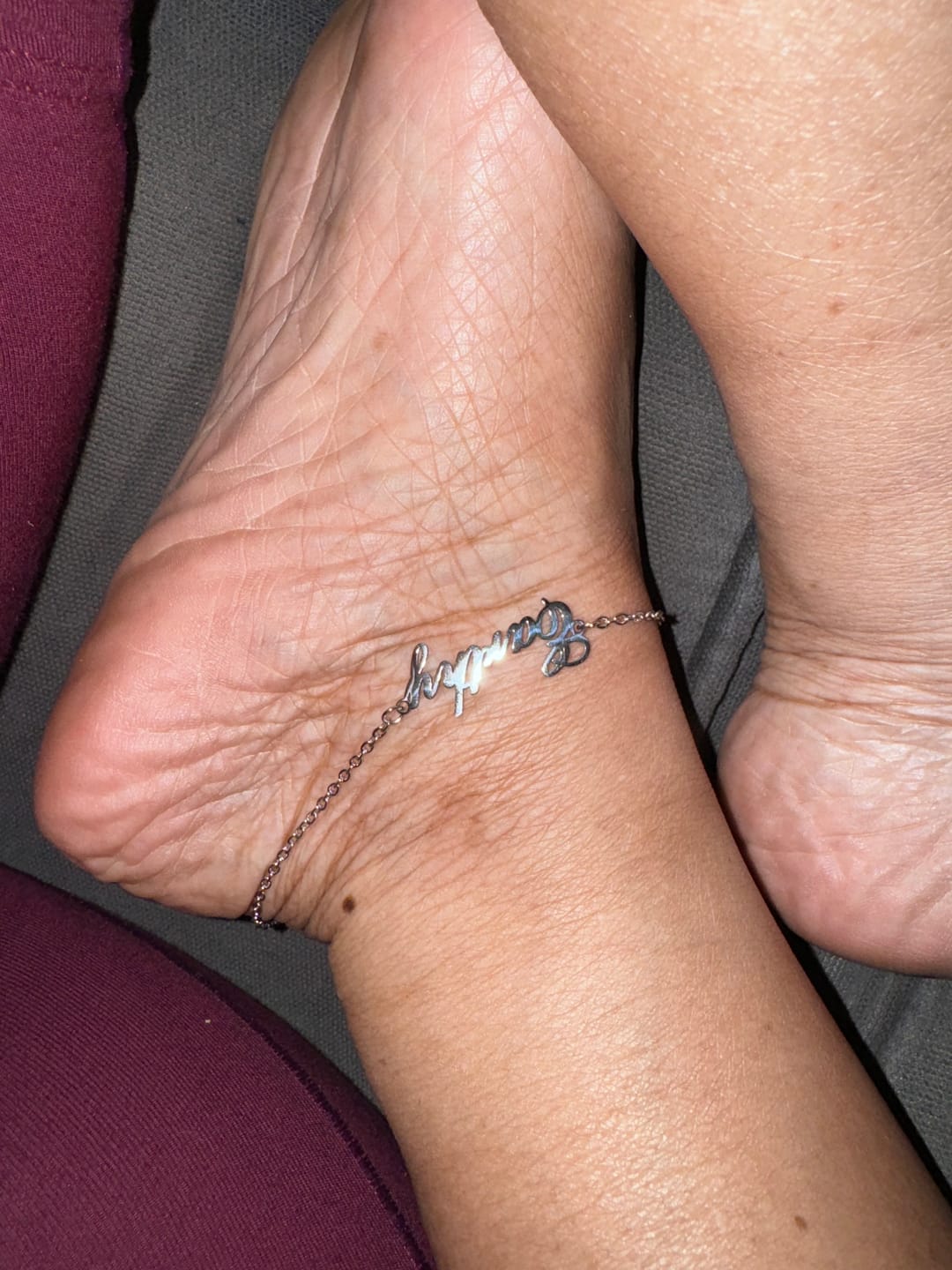Customer photo review of Personalized Name Anklet/ Bracelet