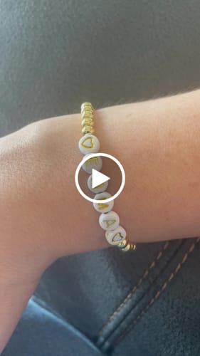 Customer video review of Custom Friendship Bracelet Gold - Gold & White