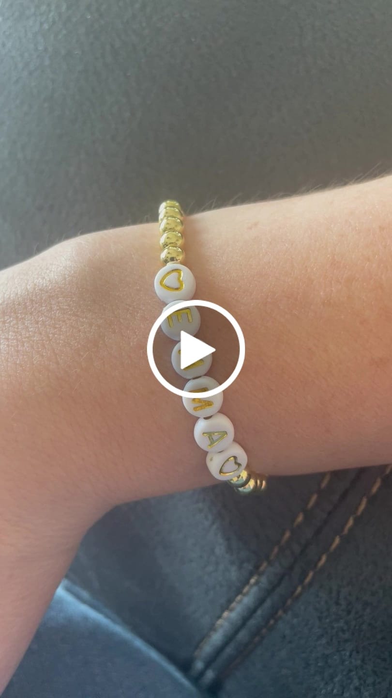 Customer video review of Custom Friendship Bracelet Gold - Gold & White