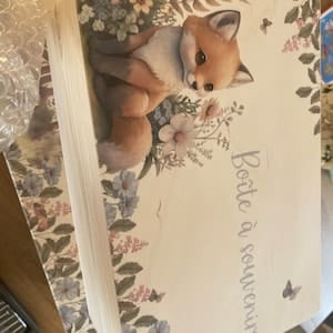 Customer photo review of Personalisierte Erinnerungskiste Baby Reh