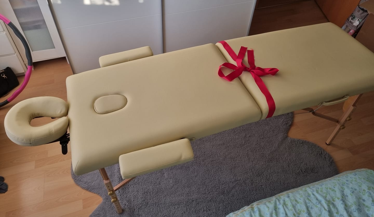 Customer photo review of Massageliege Klappbar Sofia Light
