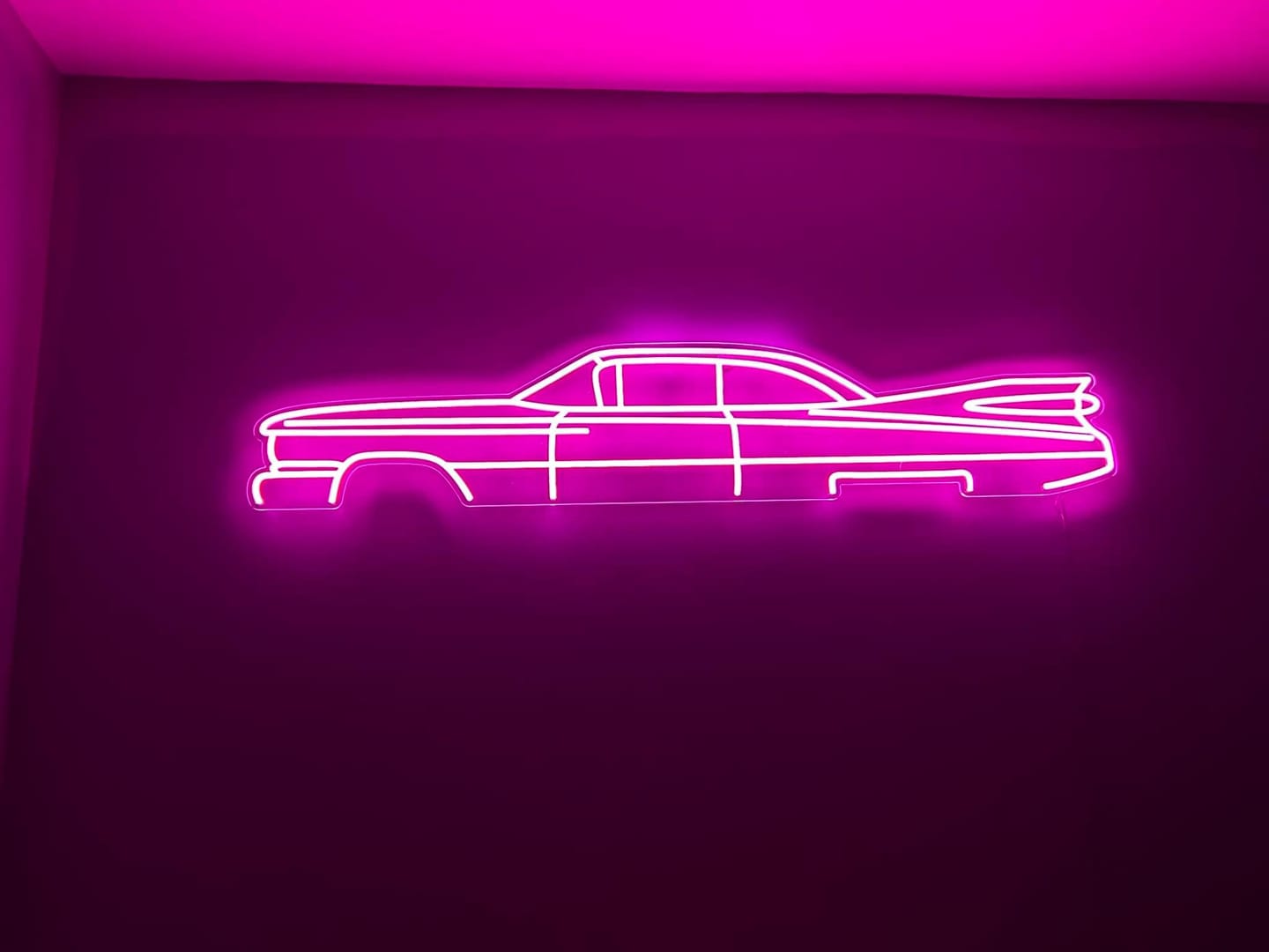 Customer photo review of Your Custom Neon Silhouette