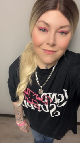 Customer photo review of Unruly Tee