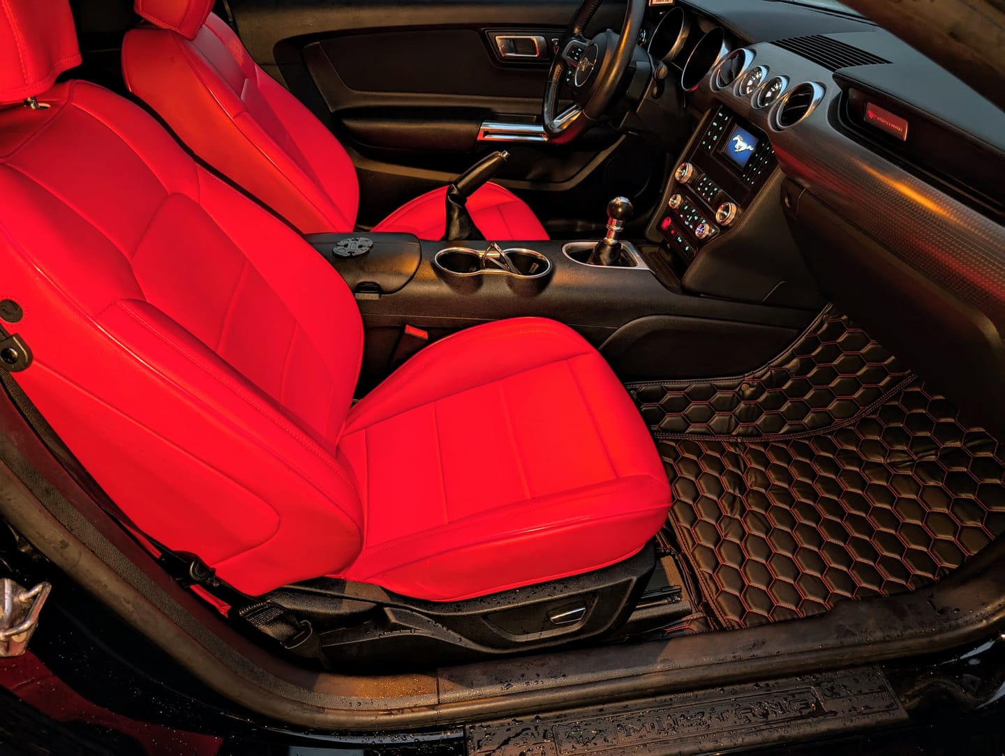 Customer photo review of 2015+ Ford Mustang Coupe Custom Leather Seat Covers